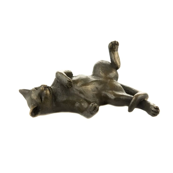 Oriele Bronze Relax Cat Sculpture