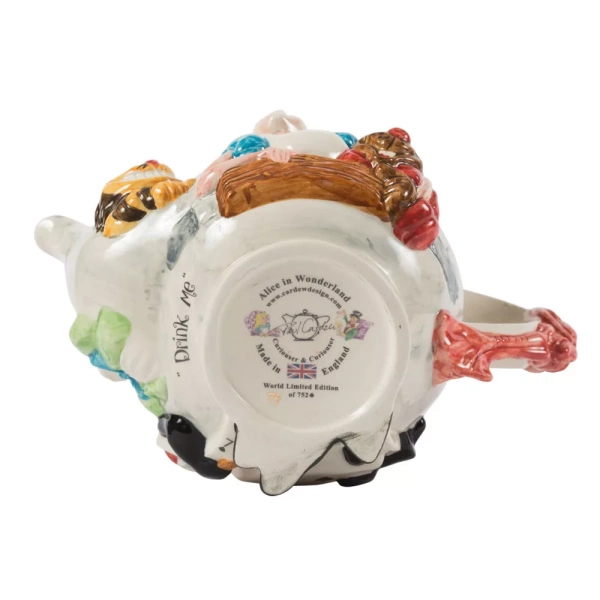 Ceramic Inspirations Alice In Wonderland Curiouser & Curiouser Teapot
