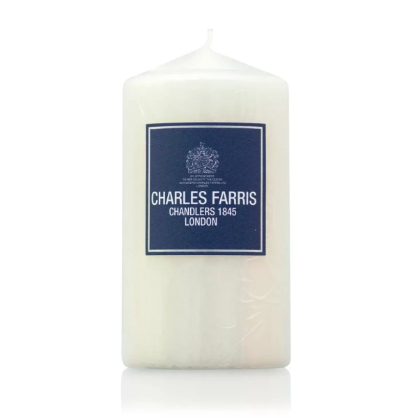 Charles Farris 6" Pillar Candle - Ivory