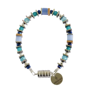 Arran Bay Multicolour Semi Precious Bracelet - Blue
