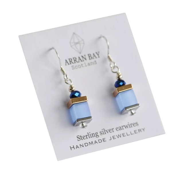 Arran Bay Multicolour Semi Precious Earrings - Blue
