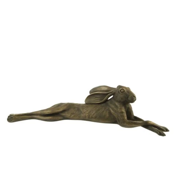 Oriele Bronze Reclining Hare Sculpture