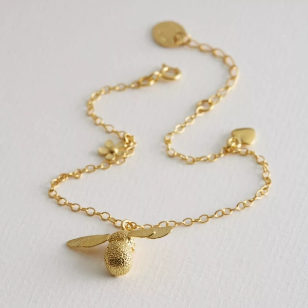 Alex Monroe Baby Bee Gold Plated Bracelet
