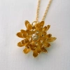 Alex Monroe Chrysanthemum Flower Gold Plated Necklace