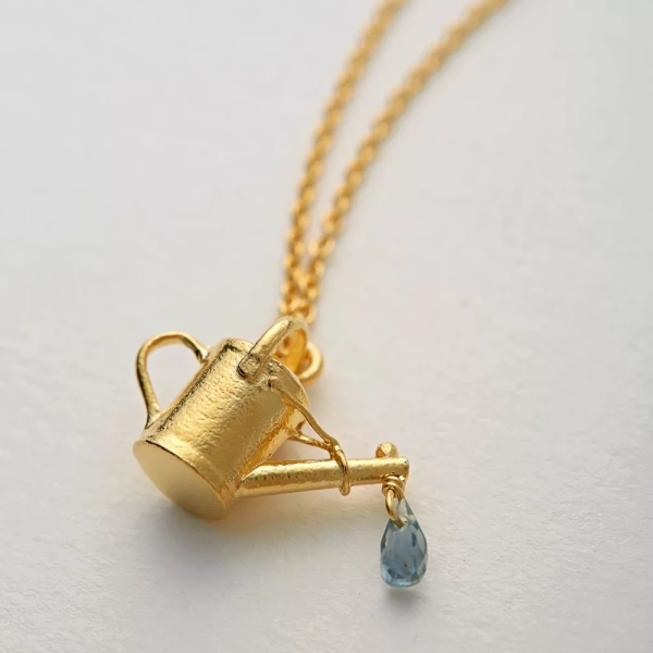 Alex Monroe Watering Can Gold Plated Necklace