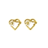 Alex Monroe Posy Heart Silver & Gold Plated Stud Earrings
