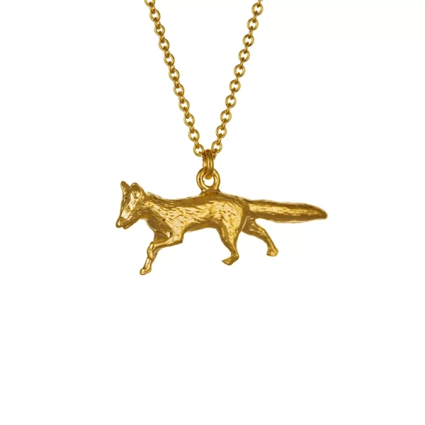 Alex Monroe Prowling Fox Gold Plated Necklace