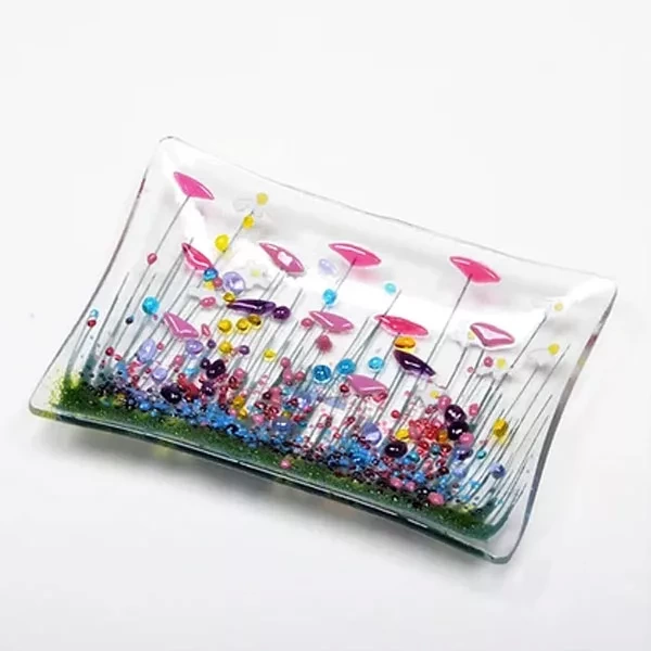 Pam Peters Wildflower Glass Dish - Medium
