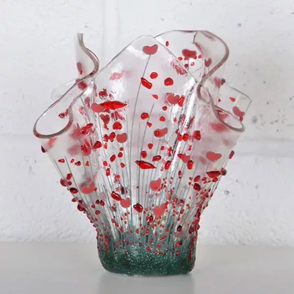 Pam Peters Poppy Glass Tealight Holder - Large