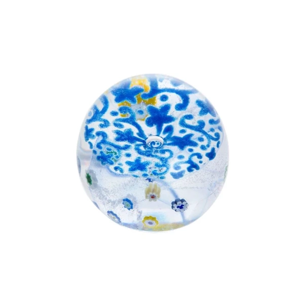 Caithness Forget Me Not Glass Paperweight