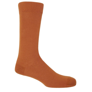 Peper Harow Mens Classic  Socks - Burnt Orange