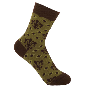 Peper Harow Womens Fleur de Lis  Socks - Green 