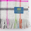 The British Emporium Merino Wool Throw - Multi Windowpane Check Grey 