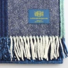 The British Emporium Shetland Wool Throw - Lindley Alfresco Blue