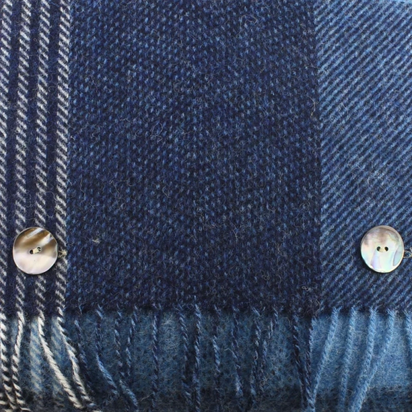 The British Emporium Shetland Wool Cushion - Lindley Blue 