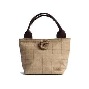 Hettie Wool Handbag - Slate Oatmeal