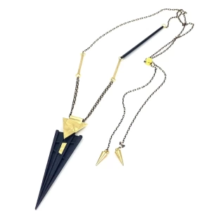 Vibe Long Chain Triangle Necklace