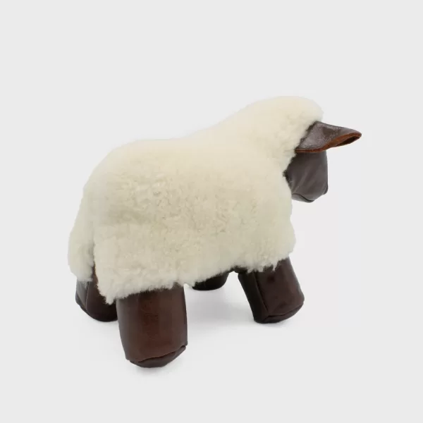 Sheepskin Sheep Doorstop - Ivory