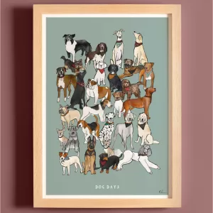 Dog Days Framed Fine Art Print