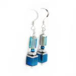 Glass Twist Earrings - Blue