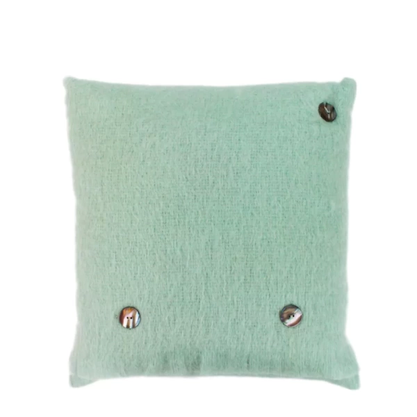 Dalston Green Mohair Cushion