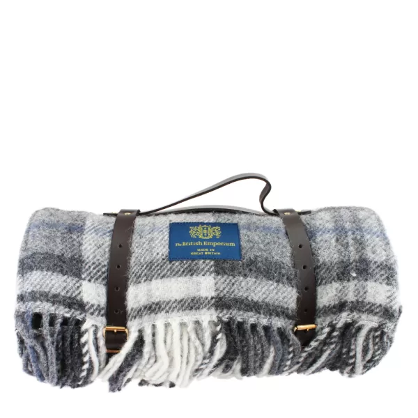Cottage Grey Pure Wool Picnic Rug