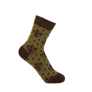 Fleur de Lis Womens Socks - Green