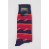 Diagonal Stripe Crimson Mens Socks