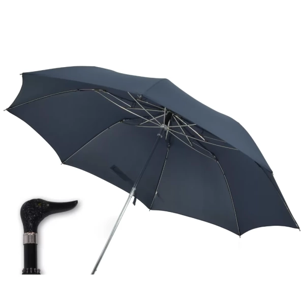Black Finish Duck Head Handle Umbrella
