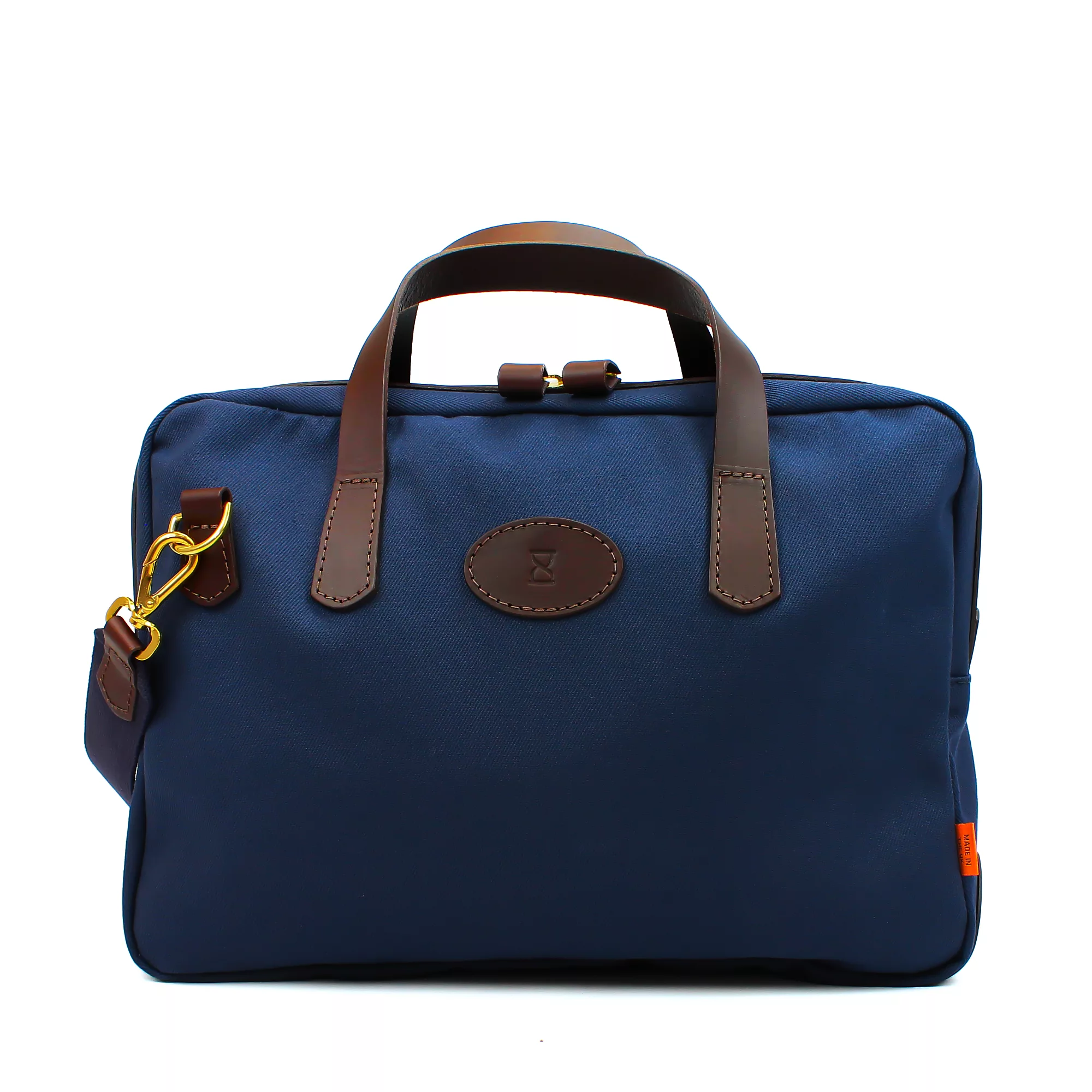 Minimalist Navy Briefcase • The British Emporium