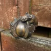 Mouse On Conker Bronze Resin Sculpture