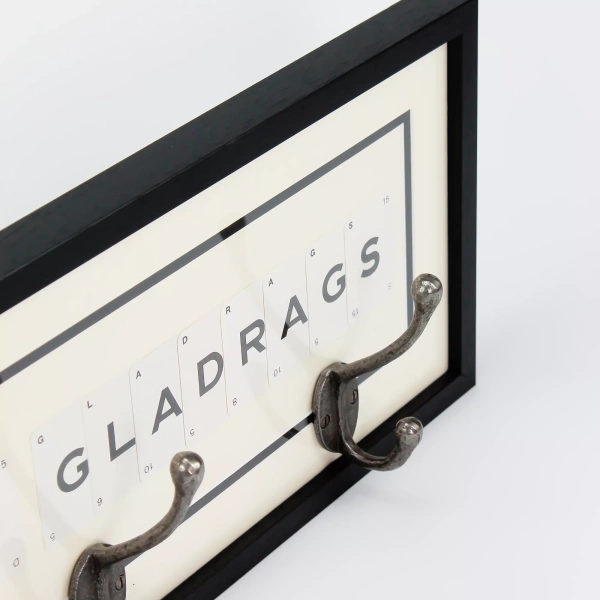 Handbags & Gladrags Framed Playing Cards Coat Hook