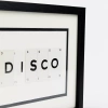 Kitchen Disco Framed Vintage Playing Card Word Art