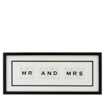 Mr & Mrs Framed Vintage Playing Card Word Art
