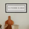 Kitchen Disco Framed Vintage Playing Cards Word Art