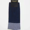 Oxford Stripe Black Mens Socks