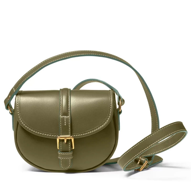 Mini Cardington Leather Crossbody Bag Sage