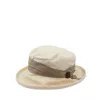 Beige Packable Cotton Sun Hat