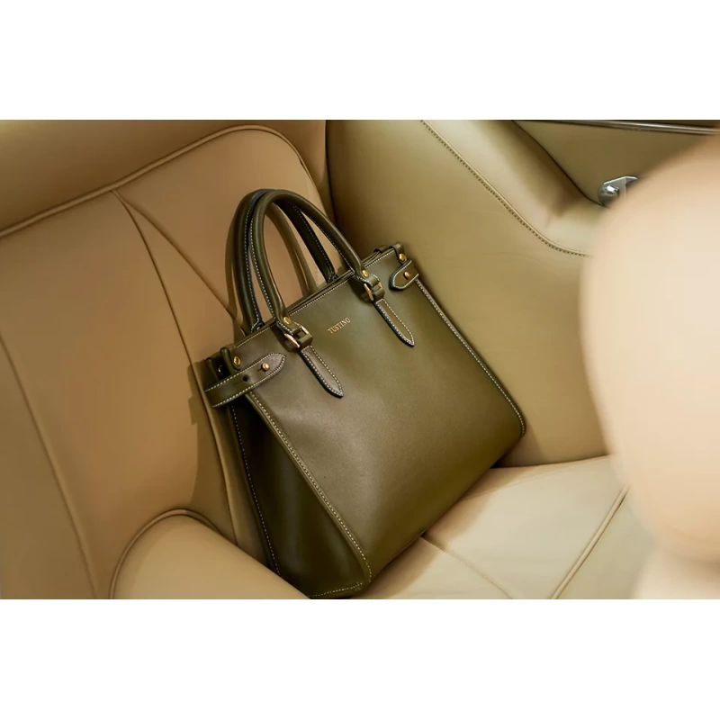 Kimbolton Sage Leather Handbag