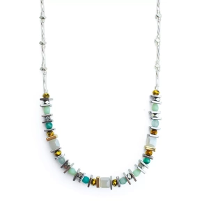 Multicolour Semi Precious Necklace - Mint