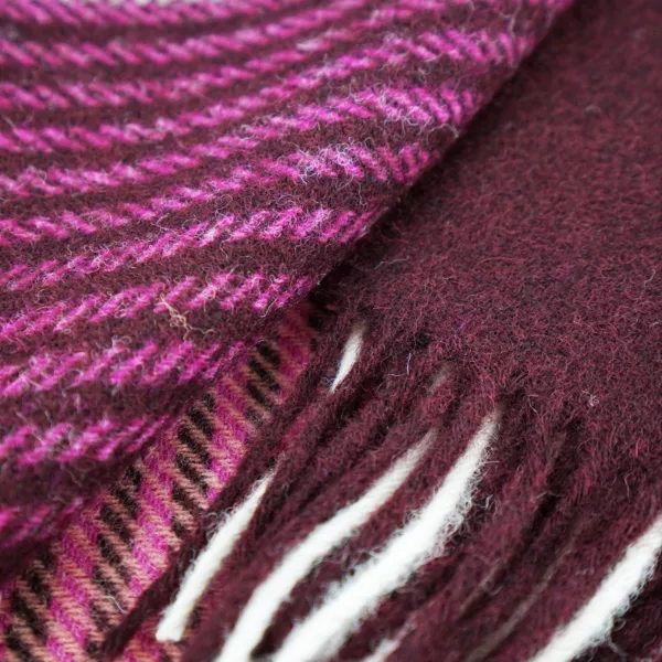 Knightsbridge Raspberry Pure New Wool Throw