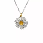 Big Daisy Silver & Gold Plated Necklace