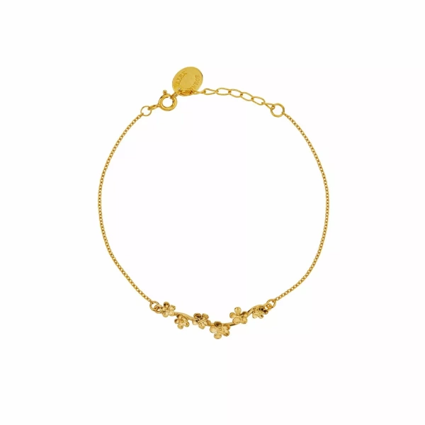 Forget Me Gold Plated Not Bracelet