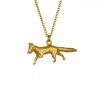 Prowling Fox Gold Plated Necklacee
