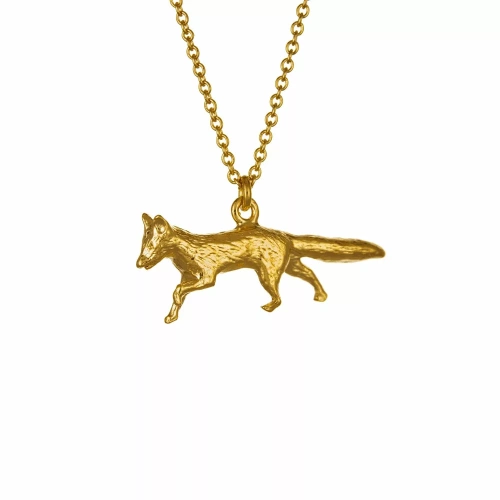 Prowling Fox Gold Plated Necklacee