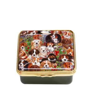 Dogs Leave Pawprints On Your Heart Enamel Box