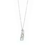 Pewter Triple Small Ring Feature Short Necklace