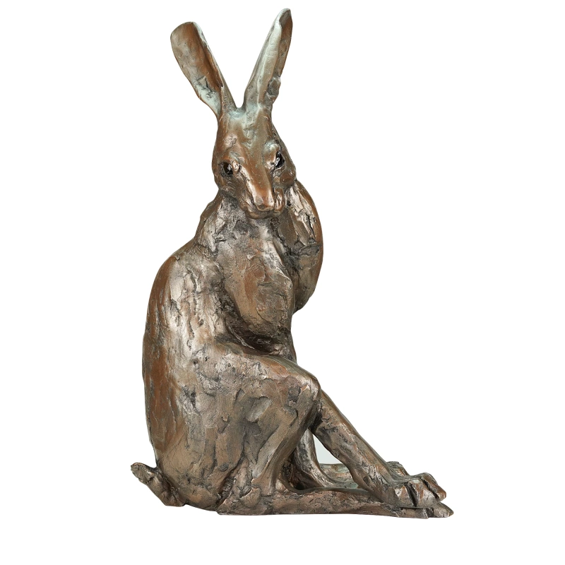 Hector The Hare Bronze Resin Sculpture