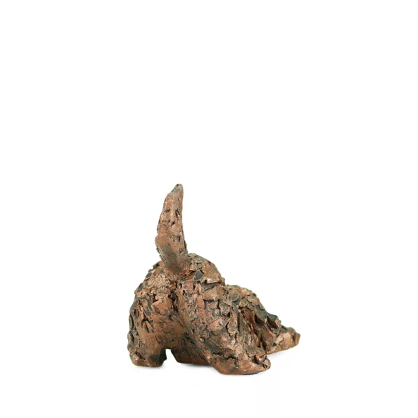 Barney Miniature Cockapoo Playing Bronze Resin Sculpture
