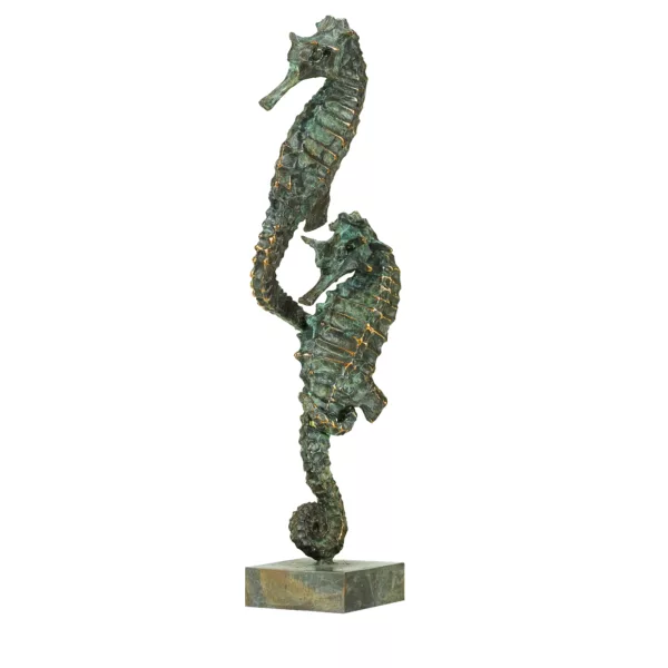 Seahorses Pair Bronze Sculpture